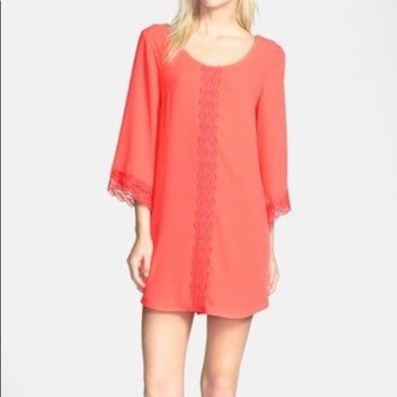 ASTR Small Coral Shift Dress - Picture 1 of 6